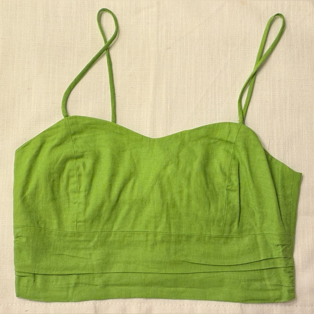 Zara Lime Green crop Top / Sz Small